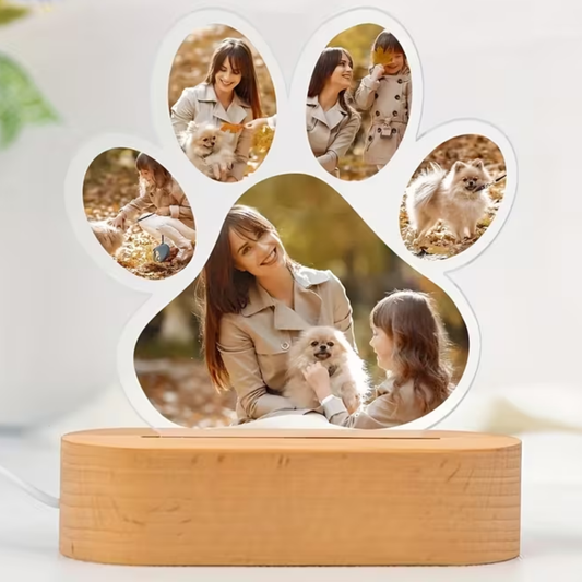 Lámpara de huella de mascota